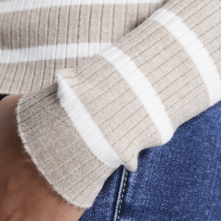 Striped rib top "Mi"